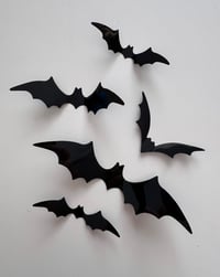 Image 2 of Bats - Set of 5 (wall decor) 