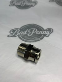 Push connect fitting 3/8 NPT x 3/8 line nickel plated brass 