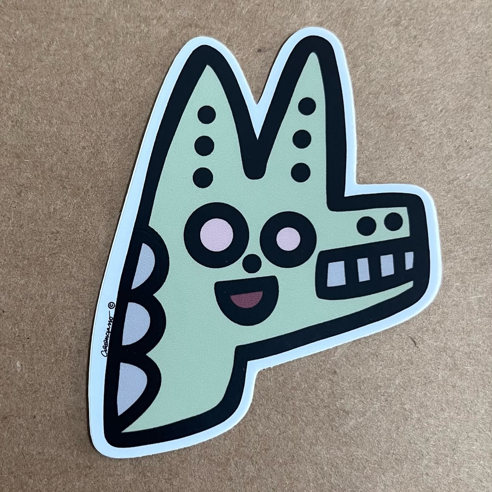 Image of REPTILIAN PET HEAD STICKER