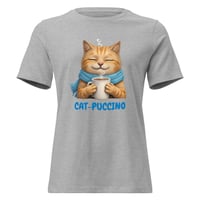 Image 6 of Cat-puccino Cute Cat Coffee Women’s Relaxed T-Shirt