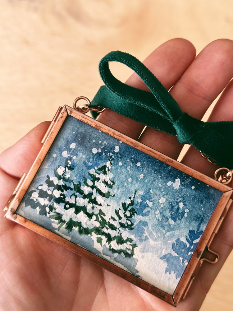 Image of Snowy Trees  - Heirloom Watercolor Ornament