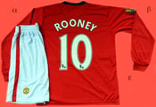 Image of Manchester United Home Kit Rooney Long Sleeves