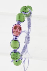 Image of Stone Shamballa-Skull Bracelet
