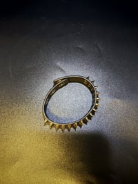 Image 6 of Faux leather spiked bracelet 