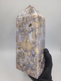 Image 3 of 3.7lb Blue Flower Agate Crystal 8" Tower