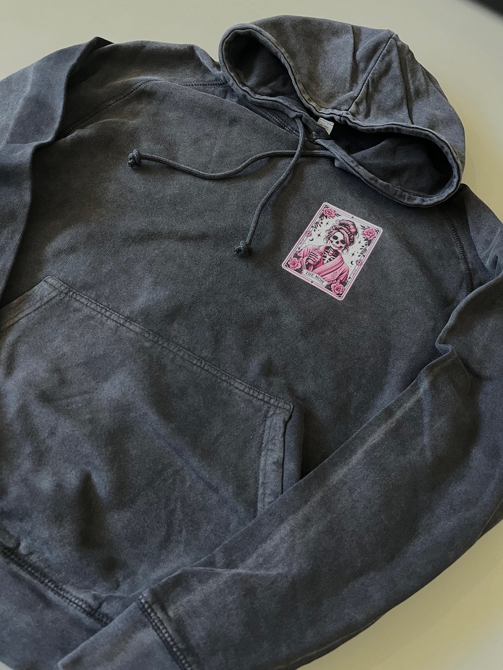 Image of ACID WASH- THE MOM SKELETON HOODIE