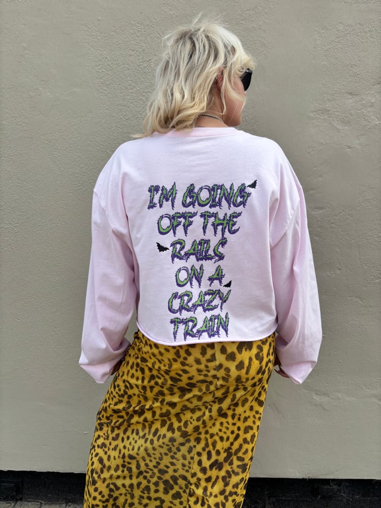Image of Ozzy Osbourne crazy train graphic long sleeve tee