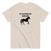 Image 11 of Unisex classic tee, I’d Rather Be Riding Horse Graphic T-Shirt – Equestrian Statement Tee