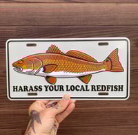 Image 1 of Harass Your Local Redfish License Plate