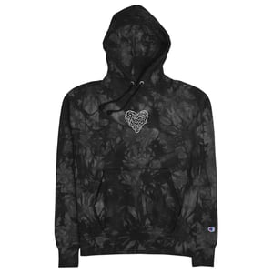 Image of Embroidered TRAVISLOVEART© Unisex tie-dye hoodie