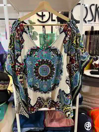 Image 1 of crop boho open size top