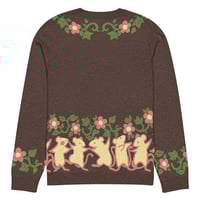 Image 12 of Dancing Mice + Flowers Knitted Crew Sweater