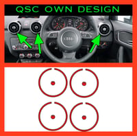 X4 Audi A1 Air Vent Ring Stickers 