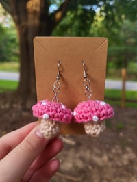 Image 6 of PATTERN | Crochet Mushroom Earrings Pattern
