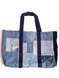 Image 2 of Upcycled Oversized Patchwork Denim Tote Bag