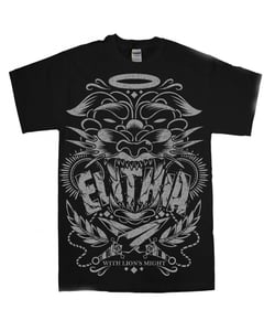 Image of "WITH LIONS' MIGHT" TEE [BLACK]