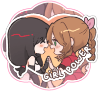 FF7 Tifa and Aerith Girl Power Sticker