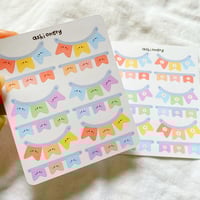 Image 3 of Pastel rainbow flag banner stickers