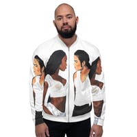 Image 2 of Icons Unisex Bomber Jacket White