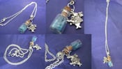 Image of Stunning Unusual Alice In Wonderland White Rabbit Small Bottle Necklace Drink Me