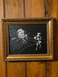 Image 2 of 1800s Gustave Dore Spiders - with real preserved webs -C