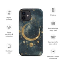 Image 11 of Blue and Gold Celestial Moons Design Tough Case for iPhone®