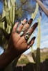 Snakeskin Agate Shield Ring  Image 2