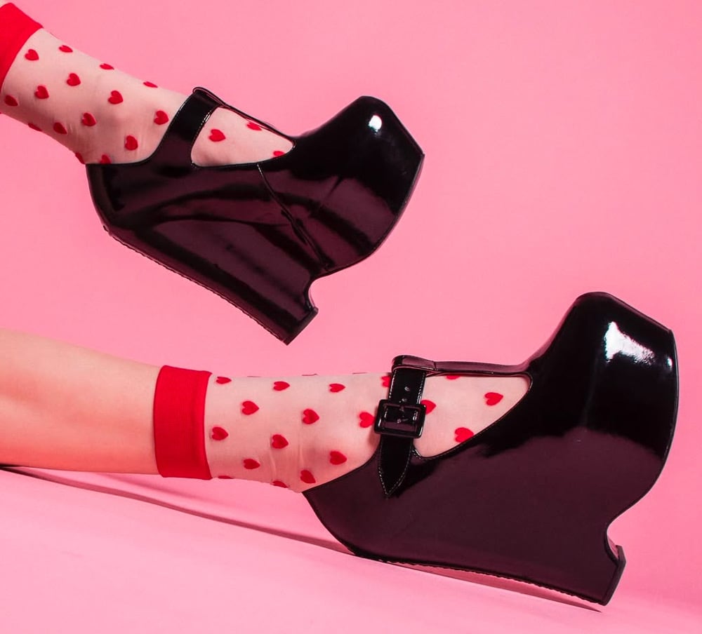 Von D Shoe US9 Fetish black RRP $250