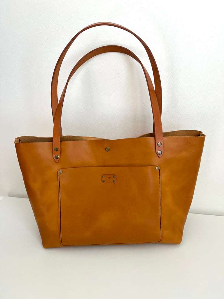 Image of (Reserved for Copeland) Tan Italian Vachetta Carry-All Tote