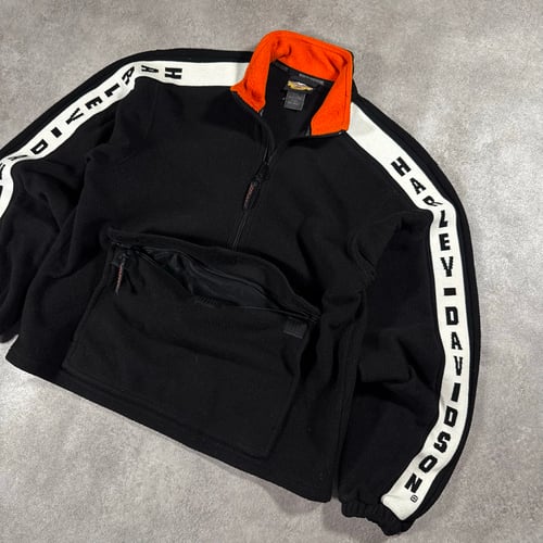 Image of Harley Davidson 1/2 Half Zip Up Fleece, Size Medium