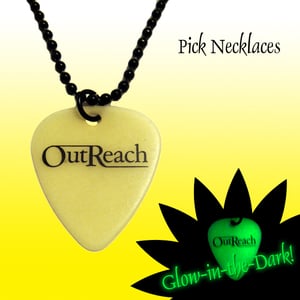 Image of OutReach Guitar Pick Necklace - Glow in the Dark
