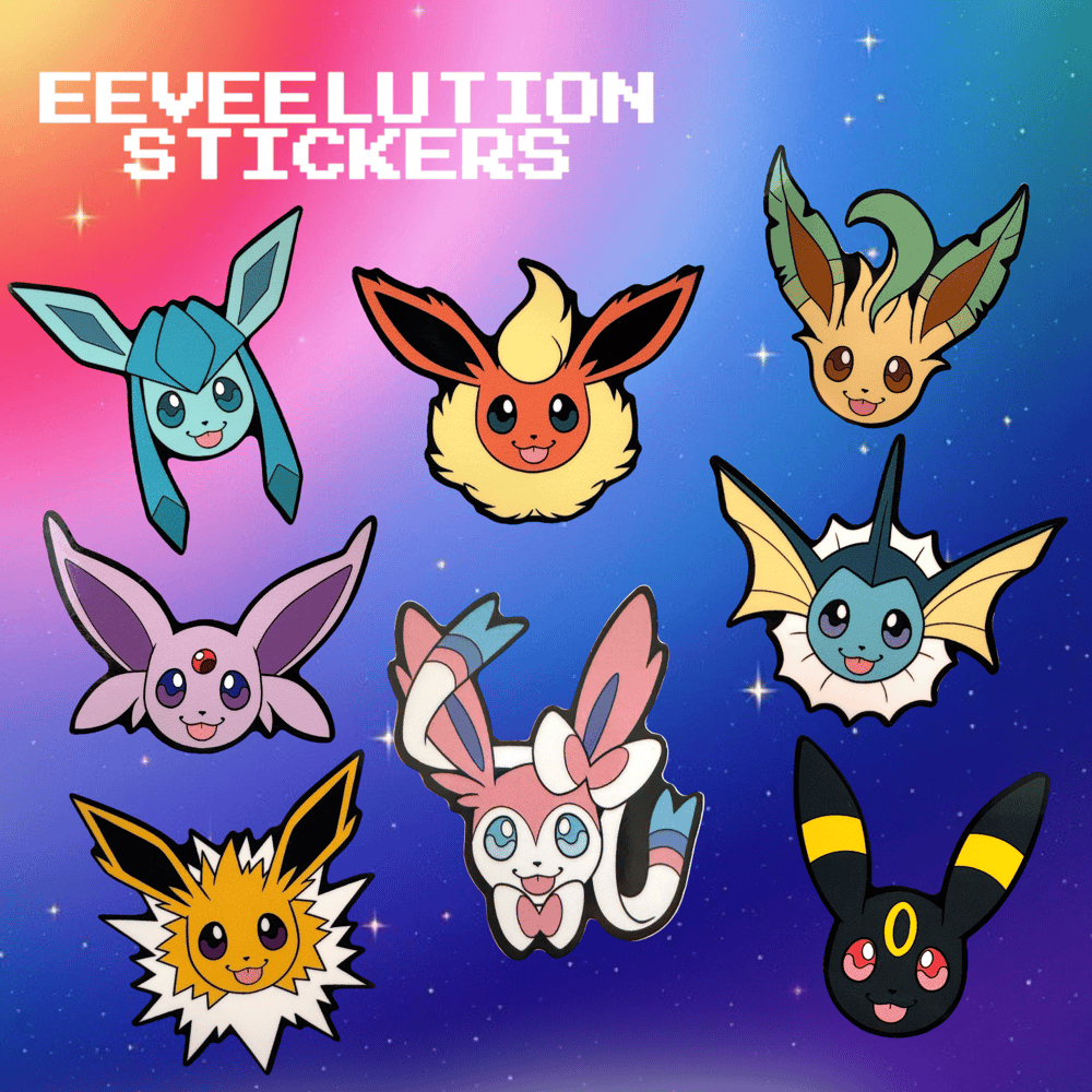 EEVEELUTION STICKERS | CorgiBeans