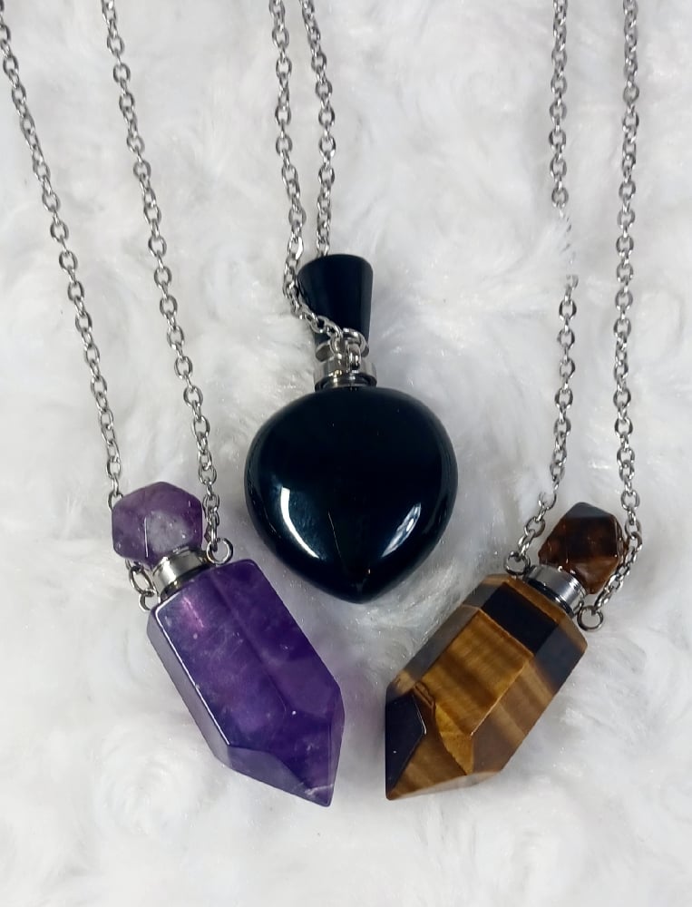 Image of Crystal potion bottle necklace 