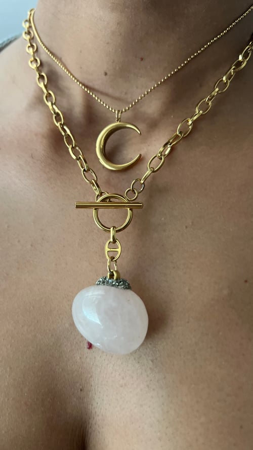 Image of RALA • Rose Quartz Lariat Necklace