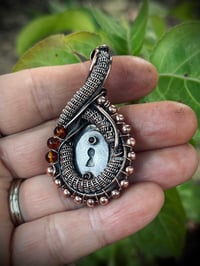 Image 2 of Keyhole Hybrid Wrapped in Sterling Silver and Copper
