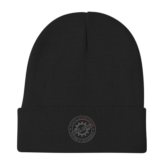 Image of State of Evolution EST 2016 -Embroidered Beanie (Gray circle)