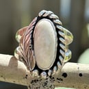 Image 1 of Small White Buffalo Turquoise Handmade Sterling Silver Ring