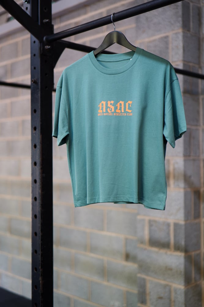Image of ASAC GOTHIC BOX TEE / GREEN