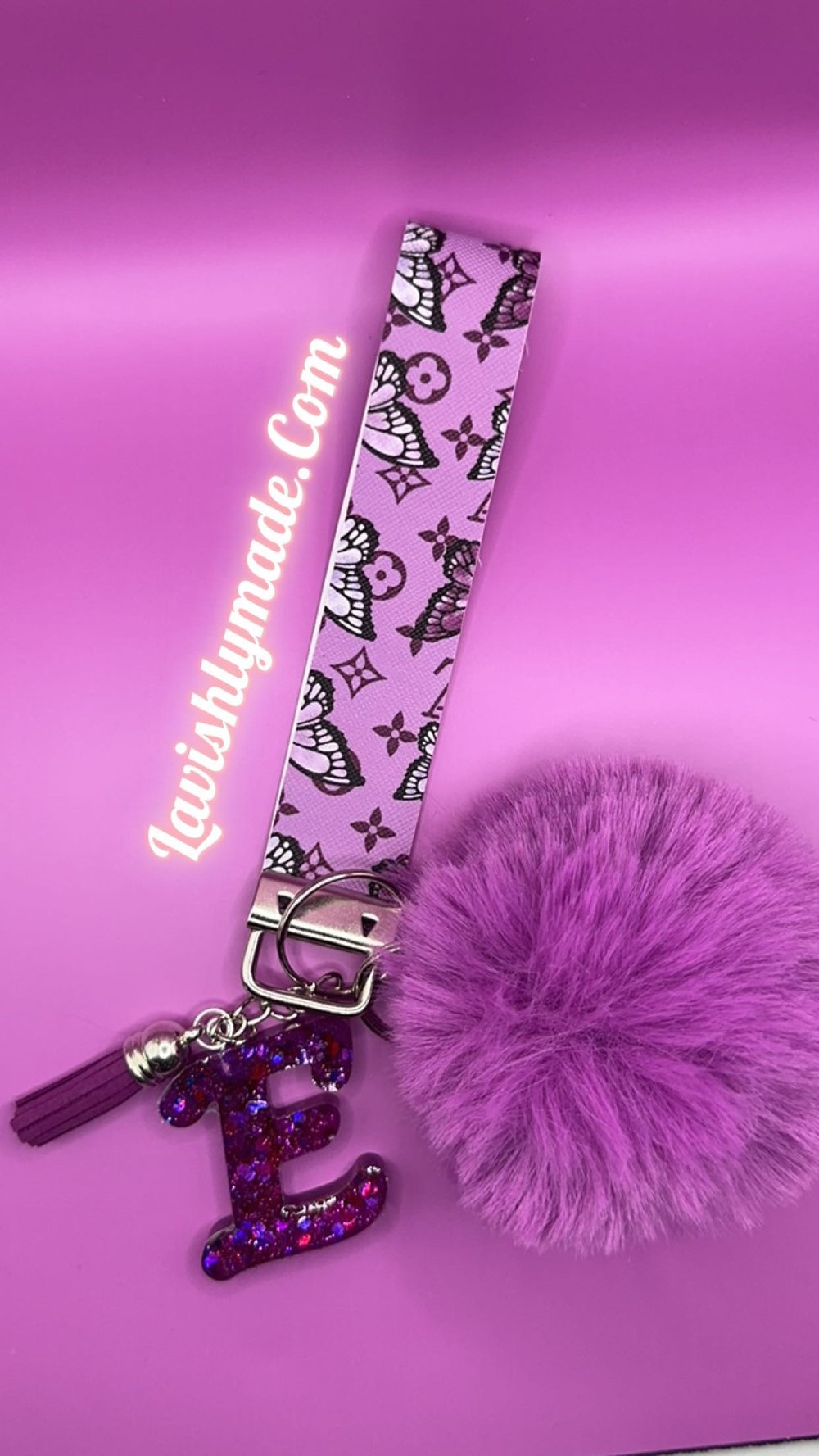 Image of Purple LV Butterfly Keychain💟