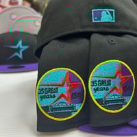 Image 3 of New Era 59Fifty Black/ Deep Purple/ Tempest Turquoise 
