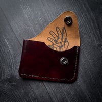 Image 2 of SNAP WALLET - MARBLED OXBLOOD
