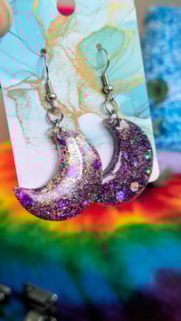 Image 3 of Magic Moon Dangles in Purple Haze 