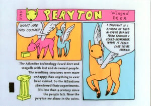 Image of Peryton comic II postcard by Simon Daly