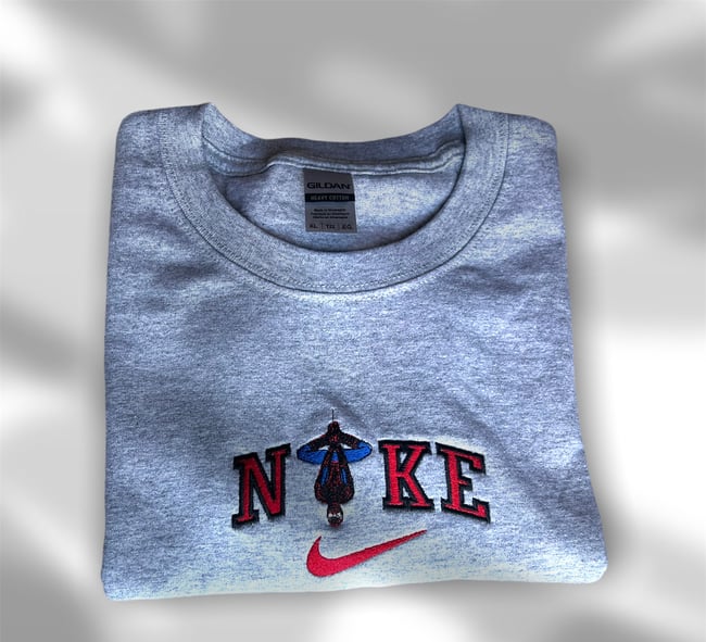 Nike T-shirt, trendy embroidered sweatshirt, hoodie spider | Mhae.Co