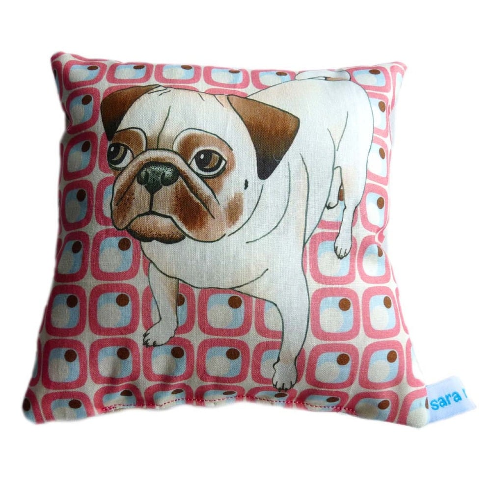 pug dog cushion
