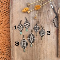 Image 2 of Black & Cream earrings