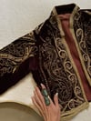 vintage velvet embroidered Ottoman crop jacket