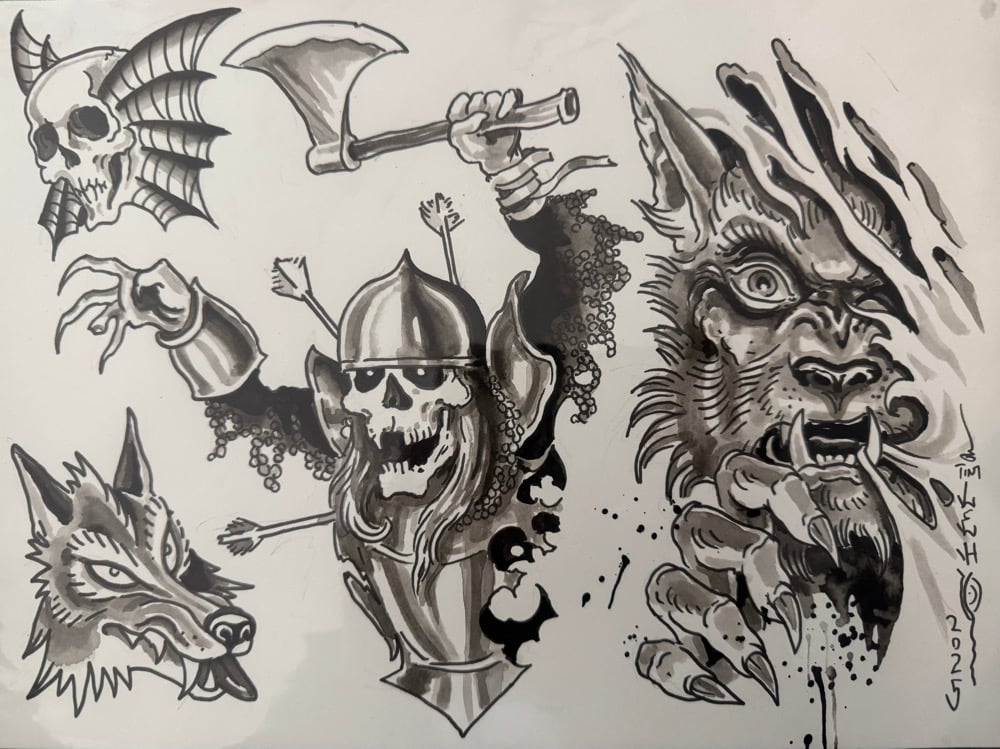 Image of Tim Lehi “Reapers & Wolves #165” Original Art