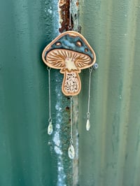 Mushroom sun catcher-blue