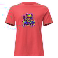Image 4 of Women's Relaxed T-Shirt, Tie Dye Peace Frog Hippie Tee